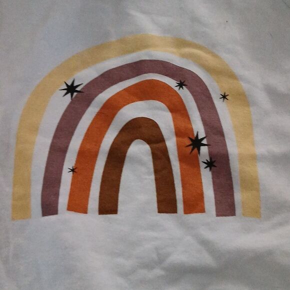 Rainbow and sage bellbottom pants with sash for headband  Sz 80 (9-12 months) - Picture 7 of 9